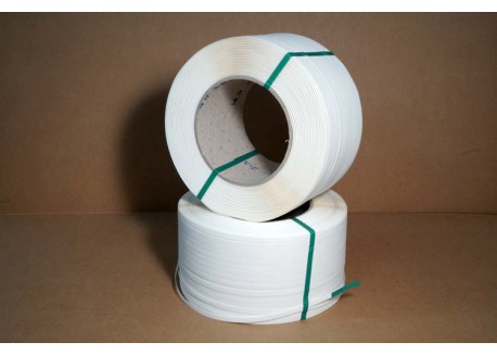 BOBINA DE FLEJE PP AUTOMÁTICA BLANCO 8x0.65 mm 3000 m Mandril 200 mm
